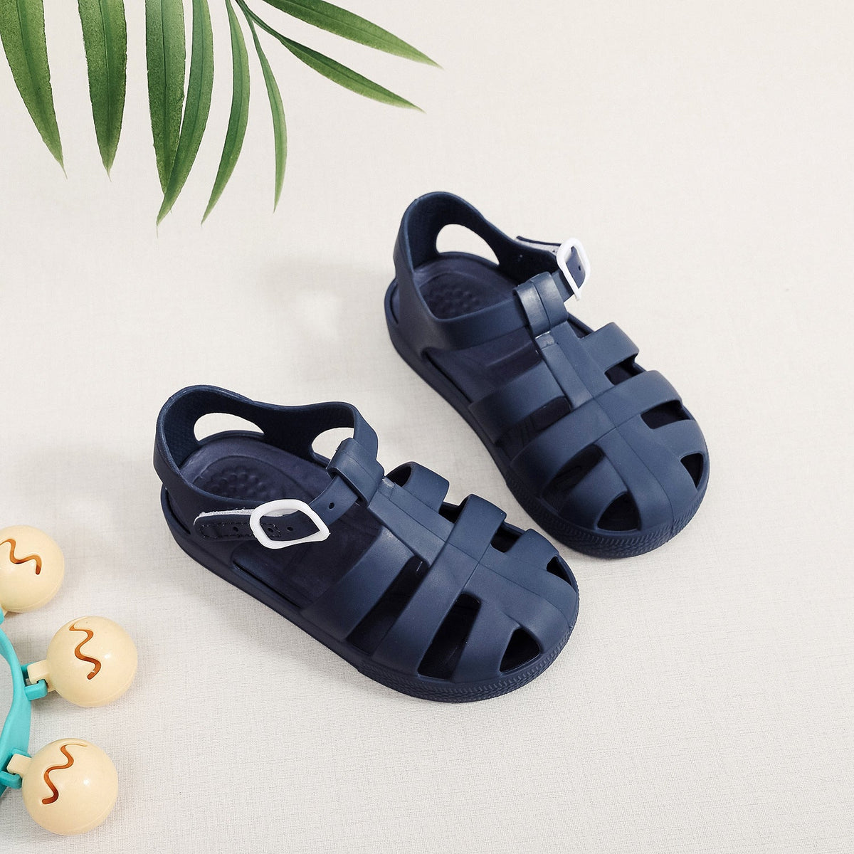 Childrens Velcro-Strap Non-Slip Waterproof Shoes