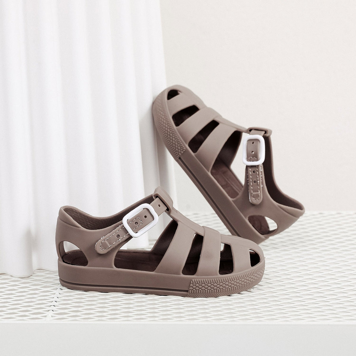 Childrens Velcro-Strap Non-Slip Waterproof Shoes