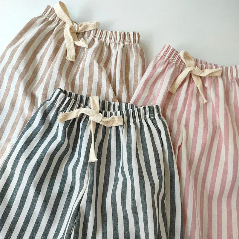 Unisex Linen Cotton Harlan Pants Kids