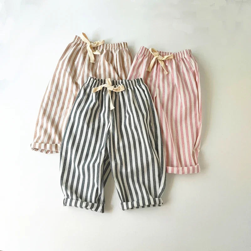 Unisex Linen Cotton Harlan Pants Kids