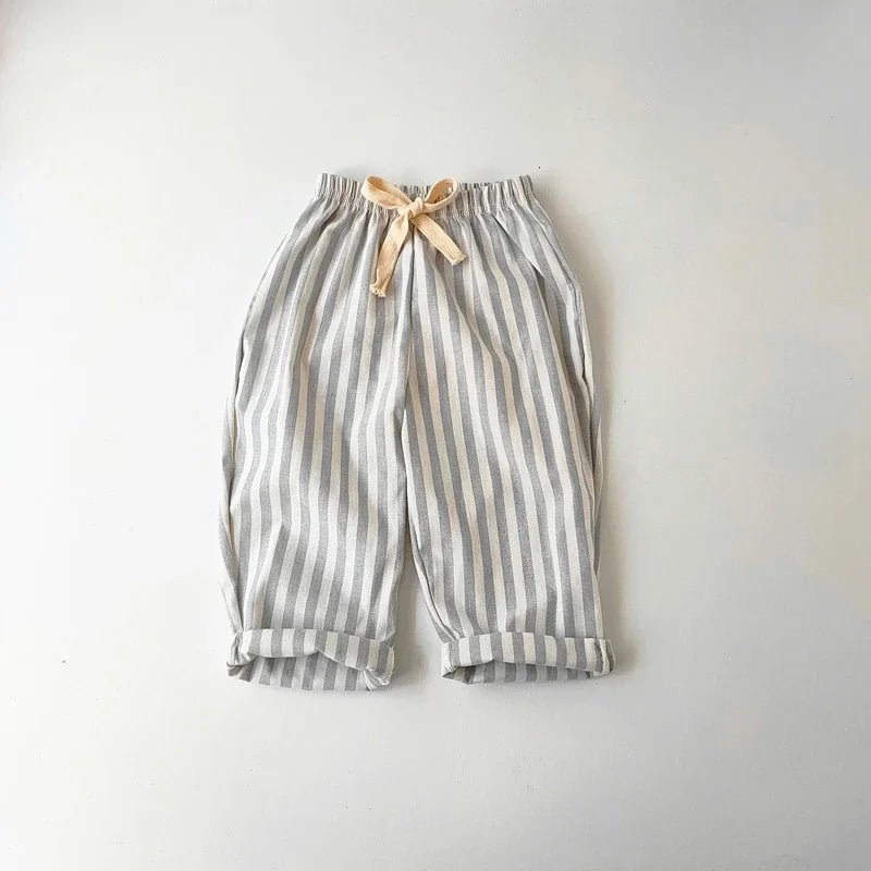 Unisex Linen Cotton Harlan Pants Kids